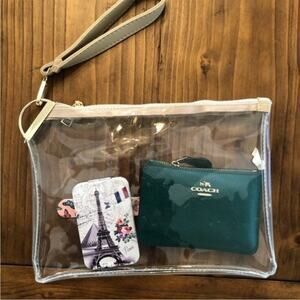 NWOT Gameday Clear Clutch Purse